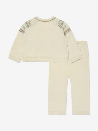 Bonpoint Grifin Geometric-pattern Set In Ivory