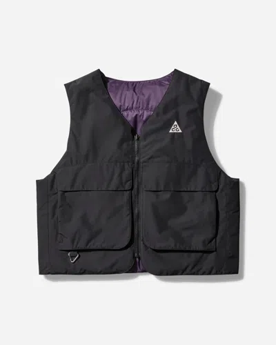 Nike Acg Skull Peak Primaloft Reversible Vest In Black