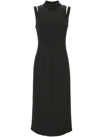 Calvin Klein Cut-out Midi Dress In Black