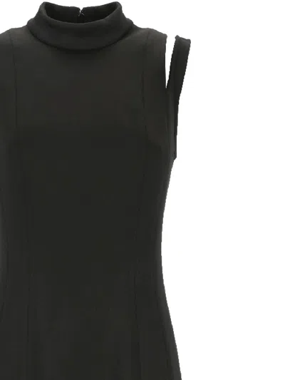 Calvin Klein Cut-out Midi Dress In Black