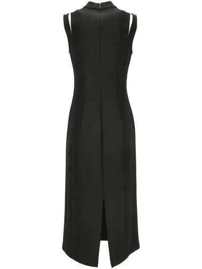 Calvin Klein Cut-out Midi Dress In Black