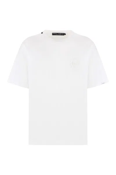 Dolce & Gabbana Cotton Crew-neck T-shirt In White