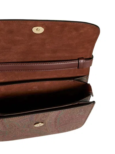 Etro Large Essential Cross Body Bag In Brown