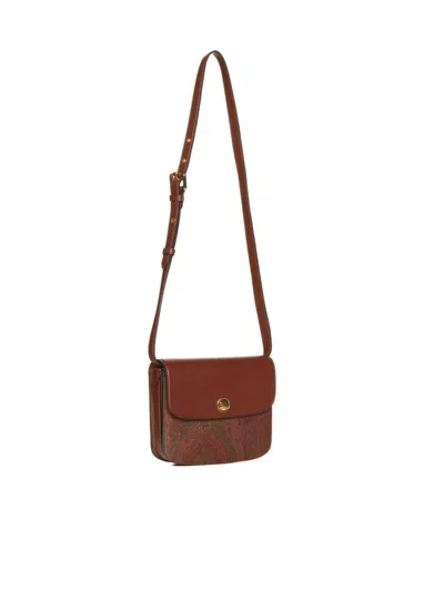Etro Large Essential Cross Body Bag In Brown
