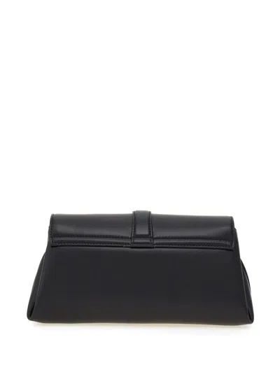 Ferragamo Black Crossbody Bag With Gancini Buckle Detail In Leather Woman In Black