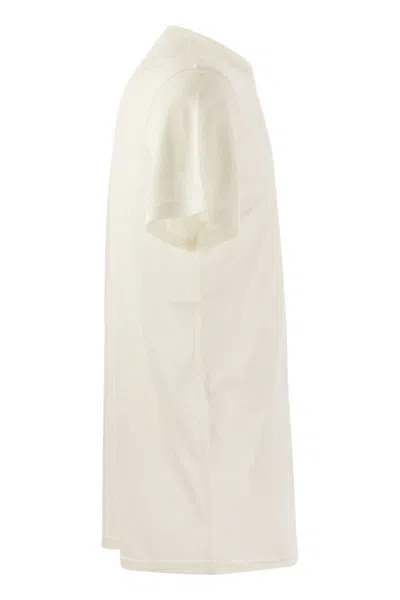 Pt Torino White Silk Blend T-shirt In White