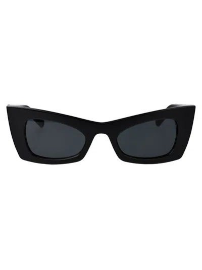 Saint Laurent Rectangle-frame Sunglasses In Black