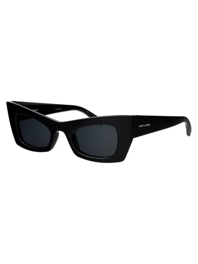 Saint Laurent Rectangle-frame Sunglasses In Black