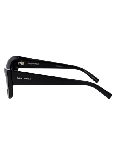 Saint Laurent Rectangle-frame Sunglasses In Black