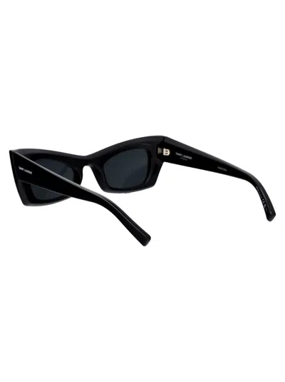 Saint Laurent Rectangle-frame Sunglasses In Black