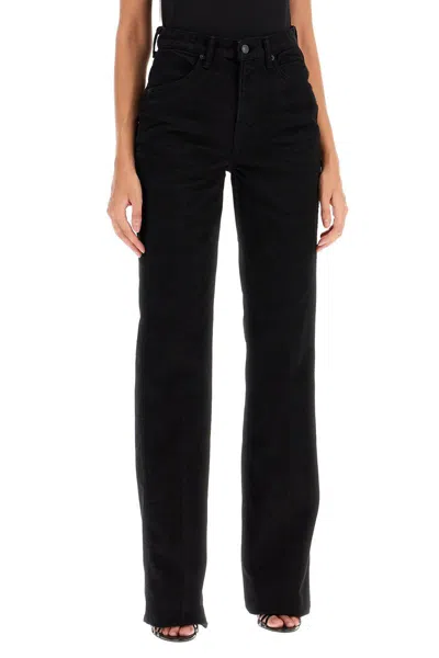 Tom Ford Black Flare Cotton Jeans In Black