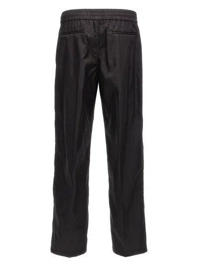 Valentino Pantalone In Nylon Con Motivo Toile Iconographe All Over In Black