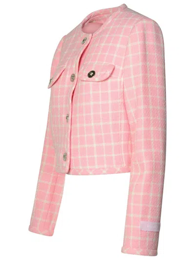 Versace Virgin Wool Blend Jacket In Pink