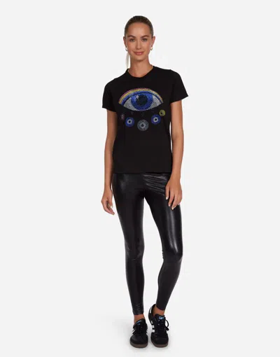 Lauren Moshi Edda Crystal Rainbow Evil Eye In Black