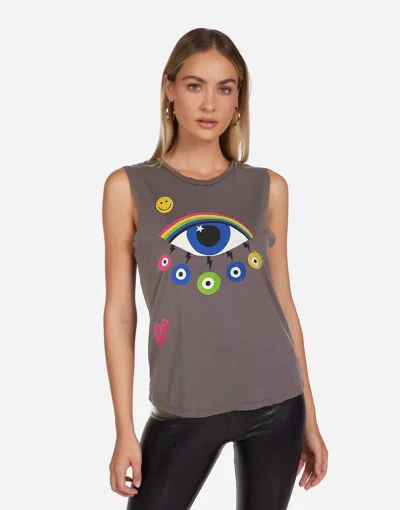 Lauren Moshi Kel Rainbow Evil Eye In Light Onyx