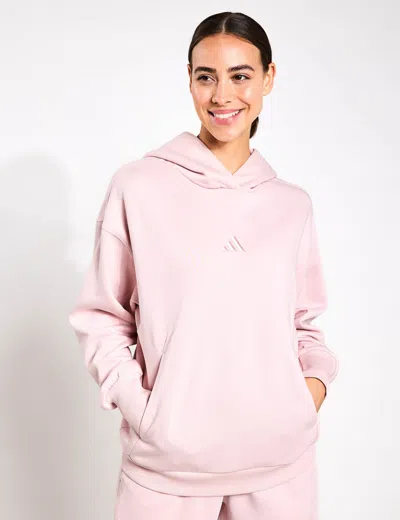 Adidas Originals Adidas All Szn Fleece Loose Hoodie In Pink