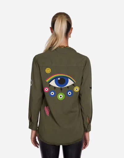Lauren Moshi Sloane Rainbow Evil Eye In Military