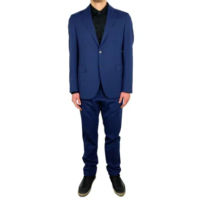 Aquascutum Elegant Wool Blend Two-piece Men's Suit In Blue