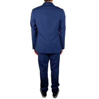 Aquascutum Elegant Wool Blend Two-piece Men's Suit In Blue