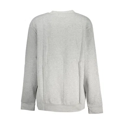 Cavalli Class Elegant Purple Crew Neck Fleece Sweatshirt In Gray