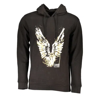 Cavalli Class Black Cotton Men Sweater In Black
