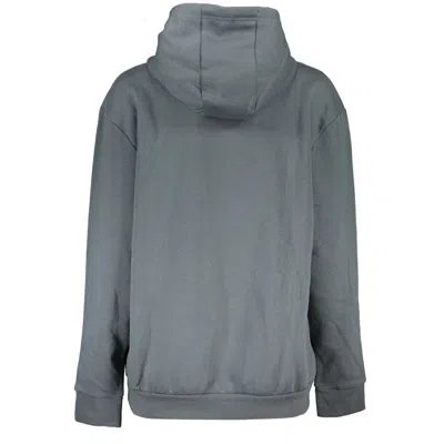 Cavalli Class Sleek Gray Fleece Hooded Sweatshirt In Gray