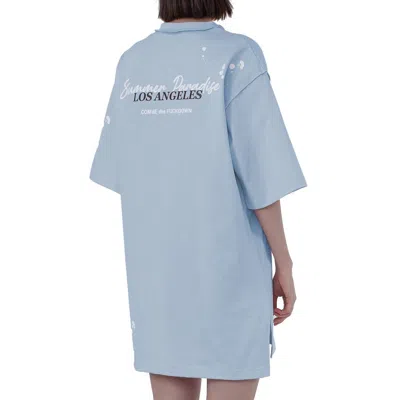 Comme Des Fuckdown Light Blue Cotton Dress In Light Blue