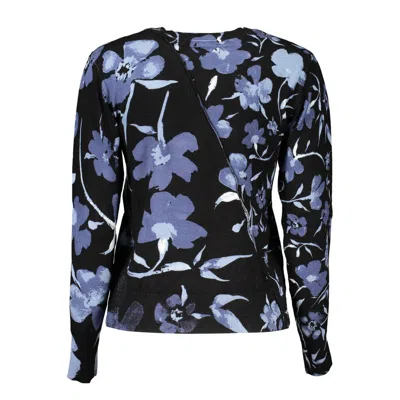 Desigual Chic Contrasting Crew Neck Sweater In Black