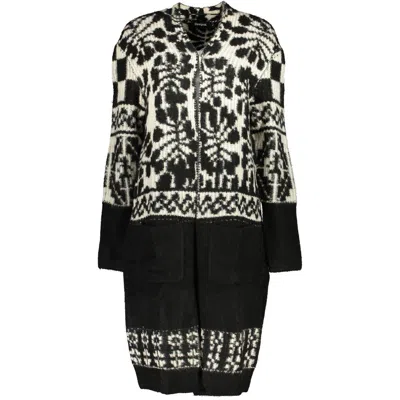 Desigual M. Christian Lacroix Oversize Long Cardigan In Black