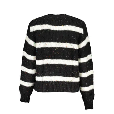 Desigual Chic Turtleneck Sweater With Contrast Details In Black