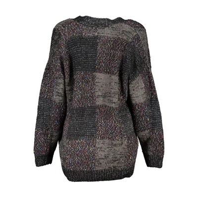 Desigual Elegant Long Sleeve V-neck Cardigan In Black