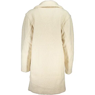 Desigual Elegant White Long-sleeved Coat In White