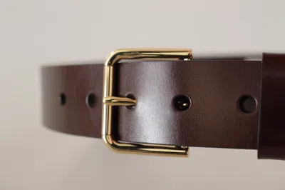 Dolce & Gabbana Elegant Black Leather Belt With Metal Buckle In Black