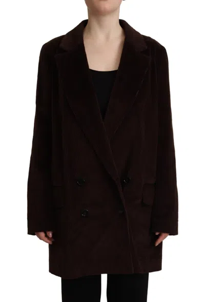 Shop Dolce & Gabbana Elegant Burgundy Double-breasted Trench Women's Coat In Bordeaux