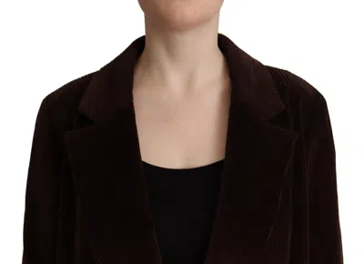 Dolce & Gabbana Bordeaux Corduroy Cotton Blazer Oversized Jacket In Bordeaux