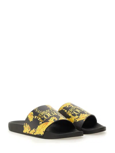 Shop Versace Jeans Couture Sandal Slide "shelly" Chain Couture In Multicolour