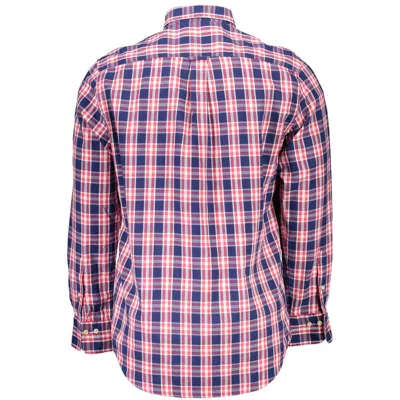Gant Casual Blue Cotton Shirt With Button-down Collar In Blue