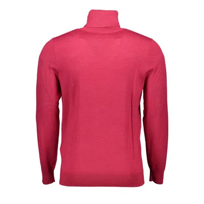 Gant Ele Pink Turtleneck Sweater In Pure Wool In Red