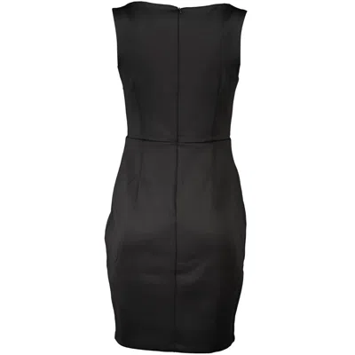 Guess Jeans Chic Black Contrast Detail Dress With Wide Neckline In Black