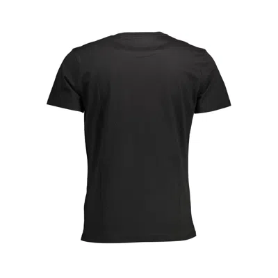 La Martina Elegant Crew Neck Tee With Iconic Print In Black