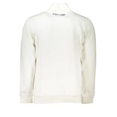 La Martina Elegant White Fleece Sweatshirt In White