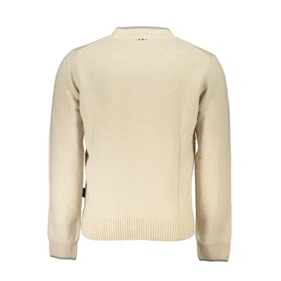 Napapijri Beige Fabric Men Sweater In Beige