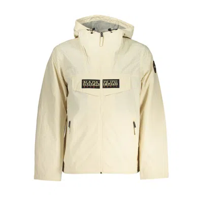 Napapijri Chic Beige Hooded Sports Jacket In Beige