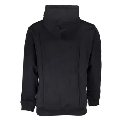 Napapijri Chic Hooded Fleece Sweatshirt With Central Pocket In Black