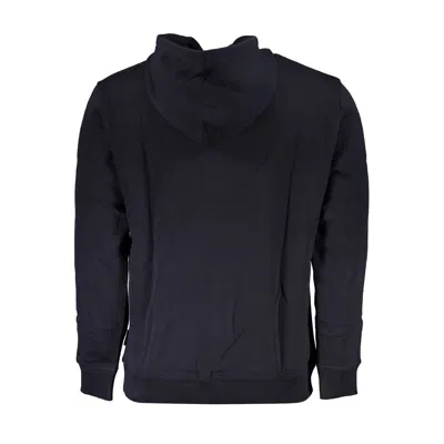 Napapijri Blue Cotton Men Hooded Sweater In Blue