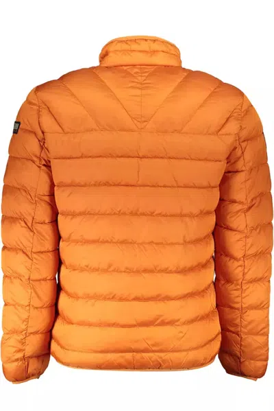 Napapijri Orange Polyamide Men Jacket In Orange