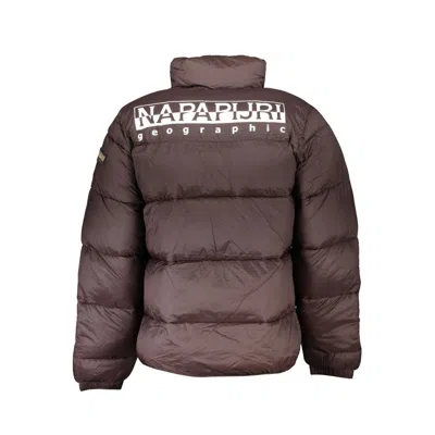 Napapijri Brown Polyamide Jacket In Burgundy