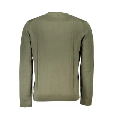 Napapijri Green Cotton Men Sweater In Green