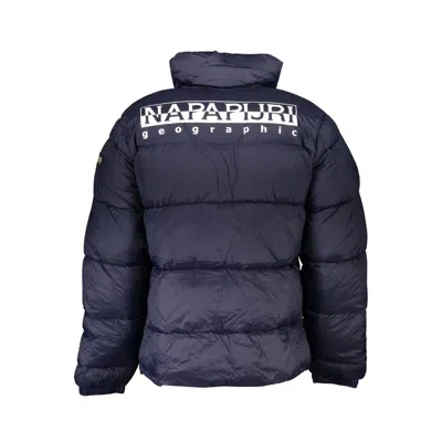 Napapijri Man Puffer Navy Size L Polyamide In Blue