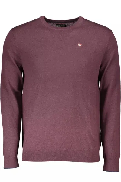 Napapijri Red Wool Sweater In Purple